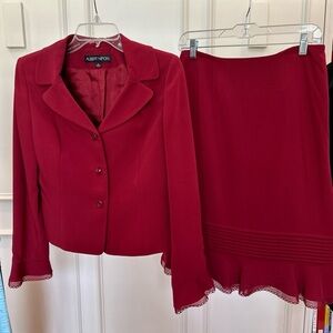 Ladies business skirt suit.